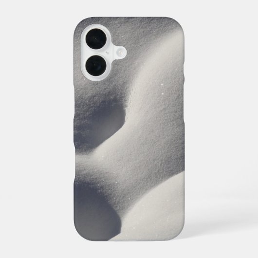 Funkelnde Schneehügel Abstrakte Natur iPhone 16 Hülle (Rückseite)