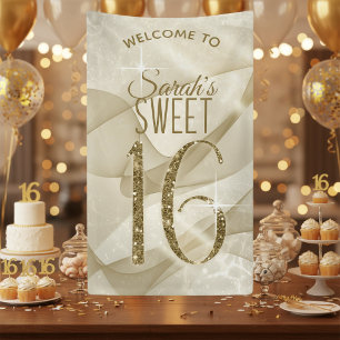 Funkelnde Schwünge Sweet Sixteen Gold ID652 Banner
