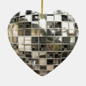 Funkelnde silberne Disco-Verzierung Keramikornament (Hinten)