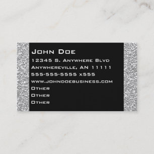 Funkelnde silberne GrenzVisitenkarte Visitenkarte