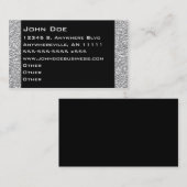 Funkelnde silberne GrenzVisitenkarte Visitenkarte (Vorne/Hinten)