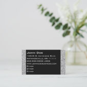 Funkelnde silberne GrenzVisitenkarte Visitenkarte (Stehend Vorderseite)