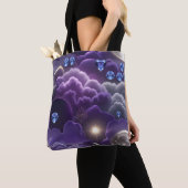 Funkelnde Tansanit-Diamant-Mondphasen Tasche (Von Nahem)