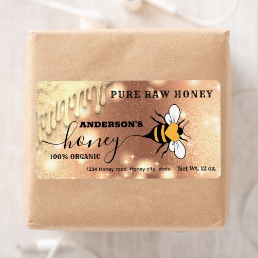 Funkelnde Tropfen Bee script Honigklee (Insitu)