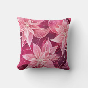 Funkelnde weiche rosa Weihnachtsstern Kissen