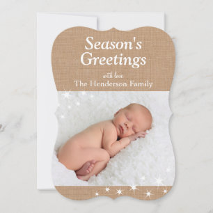 Funkelnde Weihnachts-Fotokarte Feiertagskarte