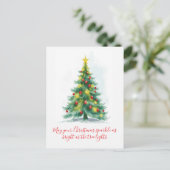 Funkelnde Weihnachtsbaum-Feiertage Feiertagspostkarte (Stehend Vorderseite)