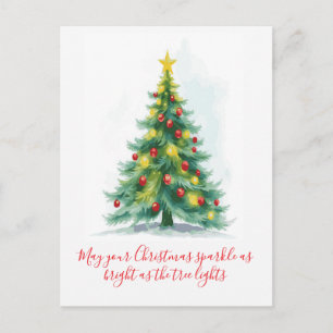 Funkelnde Weihnachtsbaum-Feiertage Feiertagspostkarte