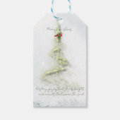 Funkelnde Weihnachtsbaum-Geschenkanhänger Geschenkanhänger (Vorderseite)