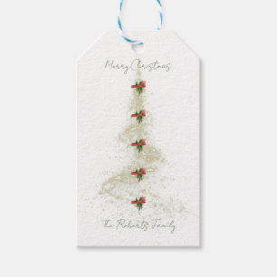 Funkelnde Weihnachtsbaum-Geschenkanhänger Geschenkanhänger