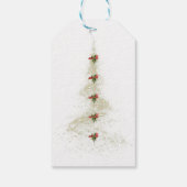 Funkelnde Weihnachtsbaum-Geschenkanhänger Geschenkanhänger (Rückseite)