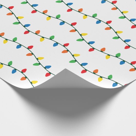 Funkelnde Weihnachtslichter Geschenkpapier (Ecke)