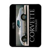 Funkelnde weiße '75 Corvette Magnet (Vertikal)