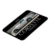 Funkelnde weiße '75 Corvette Magnet (Linke Seite)