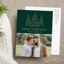 Funkelnde Winterkiefer Grün Frohe Weihnachten Foto