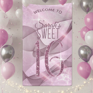 Funkelnde Wirbel Sweet Sixteen Orchideenrosa ID652 Banner