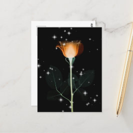 Funkelnde X-Ray-Blume - Orange Postkarte