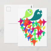Funkelnde Yeti-Monster Postkarte (Vorne/Hinten)