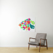 Funkelnde Yeti-Monster Wandteppich (Beispiel (Horizontal))