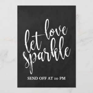 Funkelnder Abschied - erschwingliches Schiefertafe Einladung