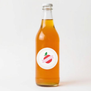 Funkelnder Apfelsaft Mädchen Geburtstag Runder Aufkleber