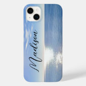 funkelnder Blue Ocean Individuelle Name Case-Mate iPhone Hülle (Rückseite)