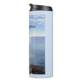 funkelnder Blue Ocean Individuelle Name Thermosbecher (Nach rechts gedreht)