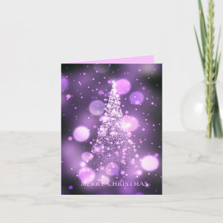 Funkelnder Bokeh Frohe Weihnachtsbaum Feiertagskarte