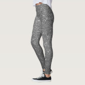 Funkelnder Glam Luxus Glitter Grau Leggings (Links)