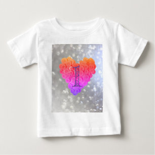 Funkelnder Glitter Glamour Herz 1. Geburtstag Mädc Baby T-shirt