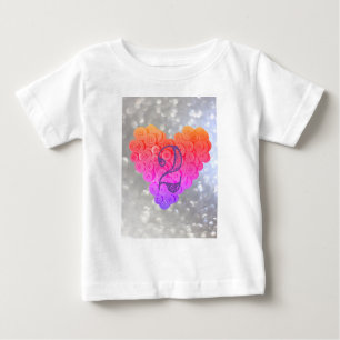 Funkelnder Glitter Glamour Herz 2. Geburtstag Mädc Baby T-shirt