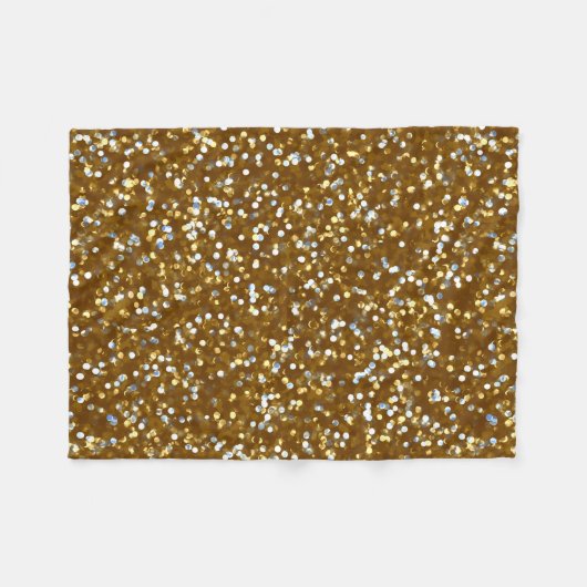 Funkelnder GoldGlitzer Fleecedecke (Vorderseite (Horizontal))