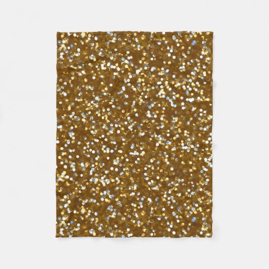 Funkelnder GoldGlitzer Fleecedecke (Vorderseite)