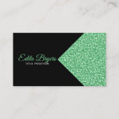 funkelnder grüner Glitzer Visitenkarte (Vorderseite)