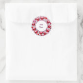 Funkelnder Herzschmuck-Kranzring Runder Aufkleber (Tasche)