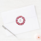Funkelnder Herzschmuck-Kranzring Runder Aufkleber (Umschlag)