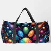 Funkelnder Kosmos Künstlerische Reise  Duffle Bag (Vorderseite)