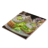 Funkelnder Kristall-Key-Lime-Pie-Dessert-Kunst Fliese (Seite)