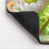 Funkelnder Kristall-Key-Lime-Pie-Dessert-Kunst Mousepad (Ecke)