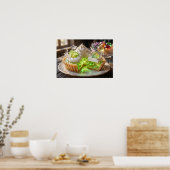 Funkelnder Kristall-Key-Lime-Pie-Dessert-Kunst Poster (Küche)