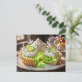 Funkelnder Kristall Key Lime Pie Postkarte (Stehend Vorderseite)