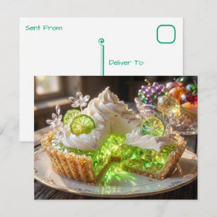 Funkelnder Kristall Key Lime Pie Postkarte