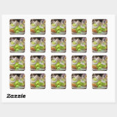 Funkelnder Kristall Key Lime Pie Quadratischer Aufkleber (Blatt)