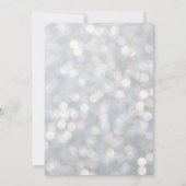 Funkelnder Licht-silberner Ballsaal-Geburtstag Einladung (Rückseite)