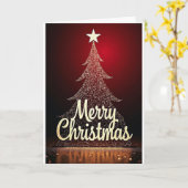 Funkelnder Lichterbaum – Weihnachtskarte Karte (Gelbe Blume)
