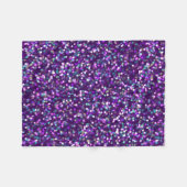 Funkelnder lila Glitzer Fleecedecke (Vorderseite (Horizontal))