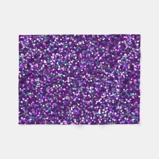 Funkelnder lila Glitzer Fleecedecke (Vorderseite (Horizontal))