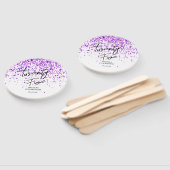 funkelnder Lila Glitzer weiß jedes Lebensalter Fächer (Non-assembled)