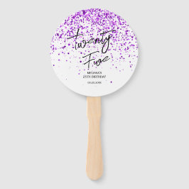 funkelnder Lila Glitzer weiß jedes Lebensalter Fächer