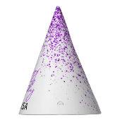 funkelnder Lila Glitzer weiß jedes Lebensalter Partyhütchen (Rechts)